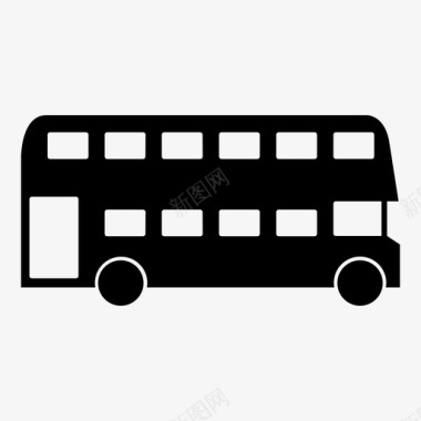 双层巴士伦敦公共交通图标图标