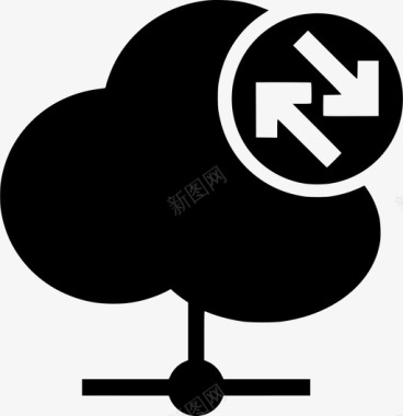 传输警示图标云服务器传输云计算云服务器图标图标