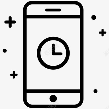 时间时钟手机图标图标