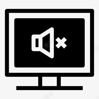 静音撕拉监视器静音监视器字形图标图标