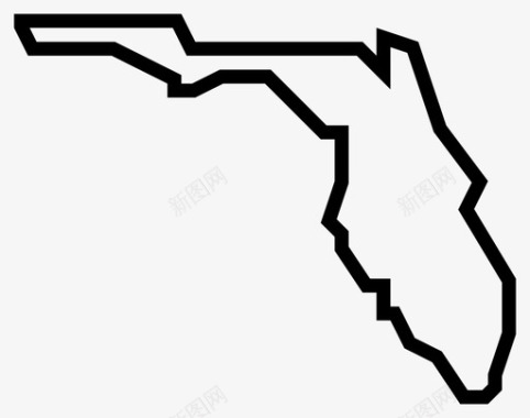 佛罗里达州地图美国各州地图图标图标