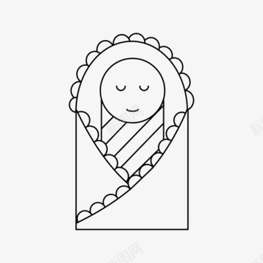 新生儿耶稣基督婴儿图标图标