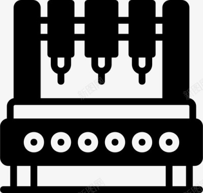 生产零件工业机器人工厂工业图标图标