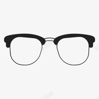 眼镜镜框看图标图标