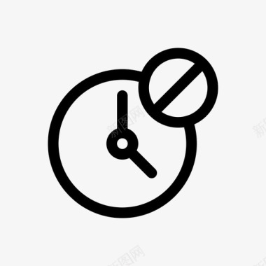 金融时钟阻止计时器禁止时钟图标图标