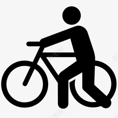 骑自行车徒步交通图标图标