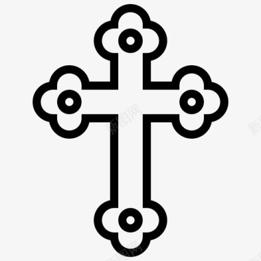 十字架四月复活节图标图标