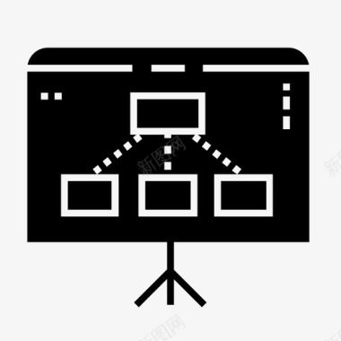 展示商业信息展示板商务展示画架图标图标