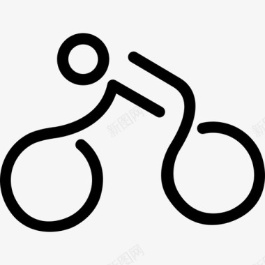 骑大马骑手骑的自行车运动运动标志图标图标