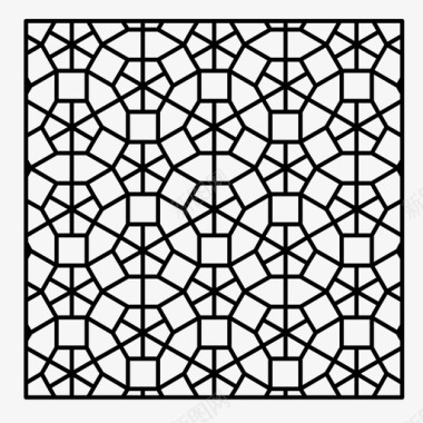 几何科技纹理图案阿拉伯瓷砖图标图标
