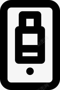 中型电池通信功能图标图标