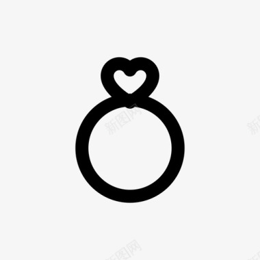 2月14日戒指2月14日心图标图标