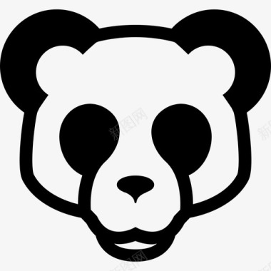 熊猫脸熊猫脸前动物有趣的动物图标图标