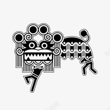 舞狮中国节日传统文化图标图标
