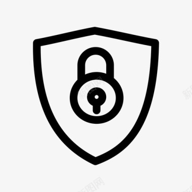 屏蔽安全锁防护图标图标