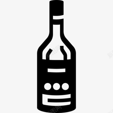 伏特加瓶酒精饮料图标图标