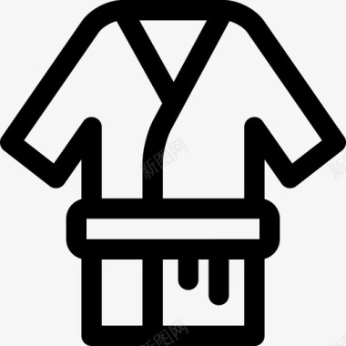 柔道和服柔道空手道图标图标