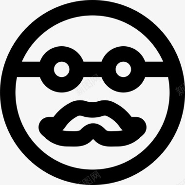外汇符号小胡子表情脸图标图标