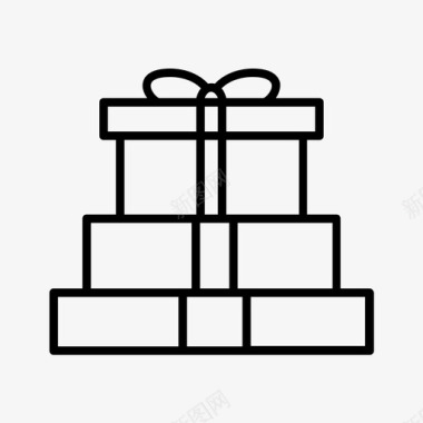 漂亮的礼物盒子礼物生日盒子图标图标