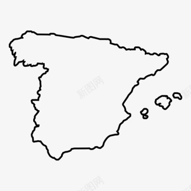 国家西班牙地图国家欧洲图标图标