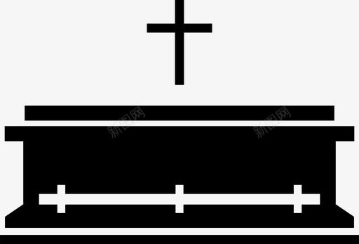 葬礼棺材死亡葬礼图标图标