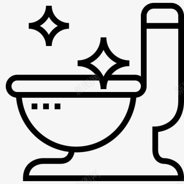 爱心服务清洁厕所清洁剂冲水马桶图标图标