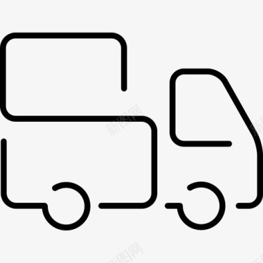 超薄运输物流卡车超薄物流图标图标