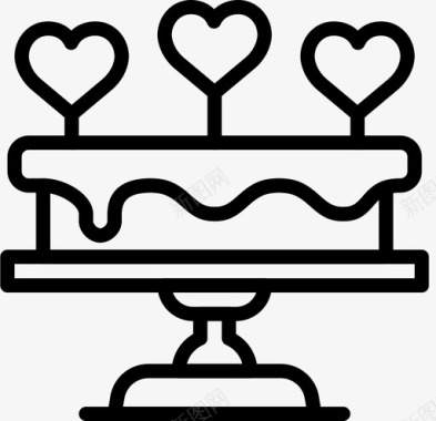 蛋糕生活方式爱情图标图标