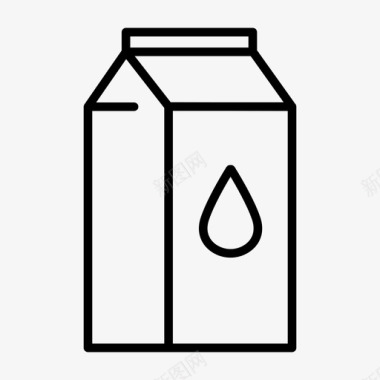 冰盒牛奶盒早餐乳制品图标图标