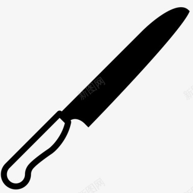 切片刀刀片烹饪图标图标