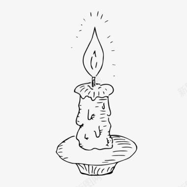蜡烛蜡烛火火焰图标图标