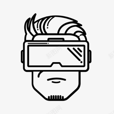 护目镜虚拟现实空间科技图标图标