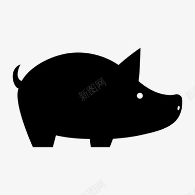 猪肉猪动物猪肉图标图标