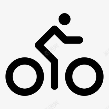 道路图标自行车自行车道道路图标图标