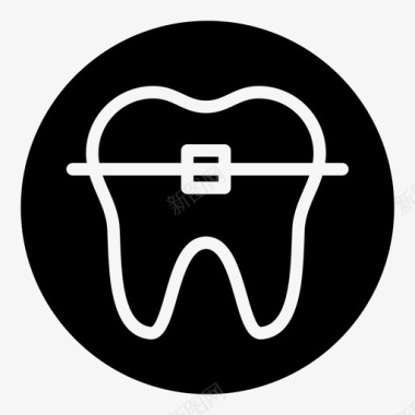 牙套牙医牙齿矫正图标图标