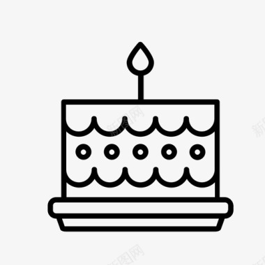 生日蛋糕甜点分层蛋糕图标图标