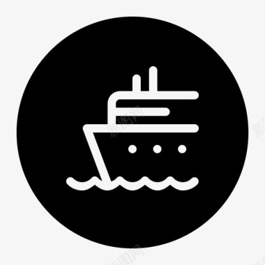 邮轮船海洋图标图标