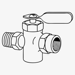 外螺纹截止管外螺纹到内螺纹船用图标高清图片