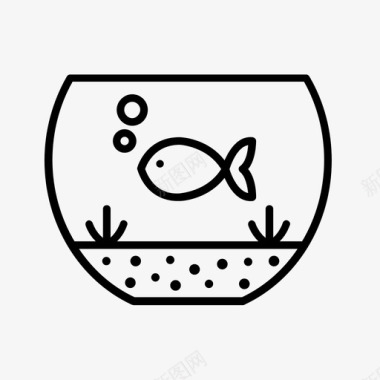鱼缸水族馆水上图标图标