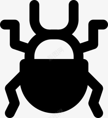 粪甲虫虫昆虫图标图标