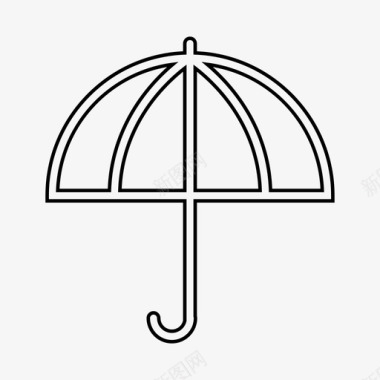 雨水雨伞商业金融图标图标