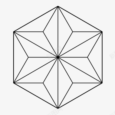 六边形图案图案几何图标图标