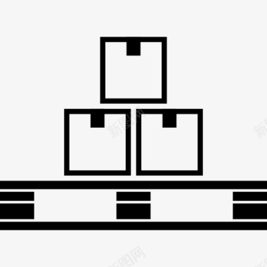 托盘和箱子交货货物图标图标