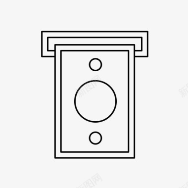 混合钱自动取款机现金图标图标
