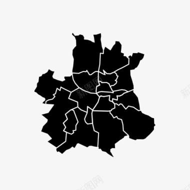 图卢兹行政部门城市地图图标图标