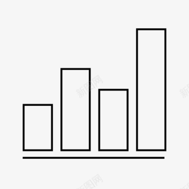 黑色信息图表条形图分析业务图标图标