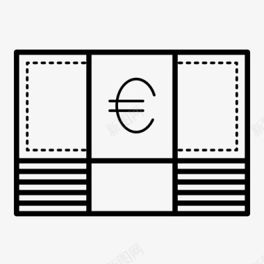 堆栈欧元堆栈欧元货币图标图标