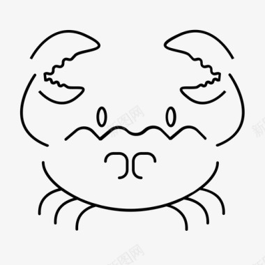 水下厨师螃蟹水下爪子图标图标