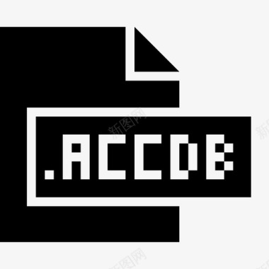 文件格式accdb扩展名文件图标图标