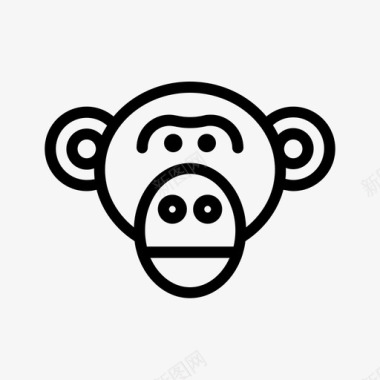 黑猩猩动物猿图标图标